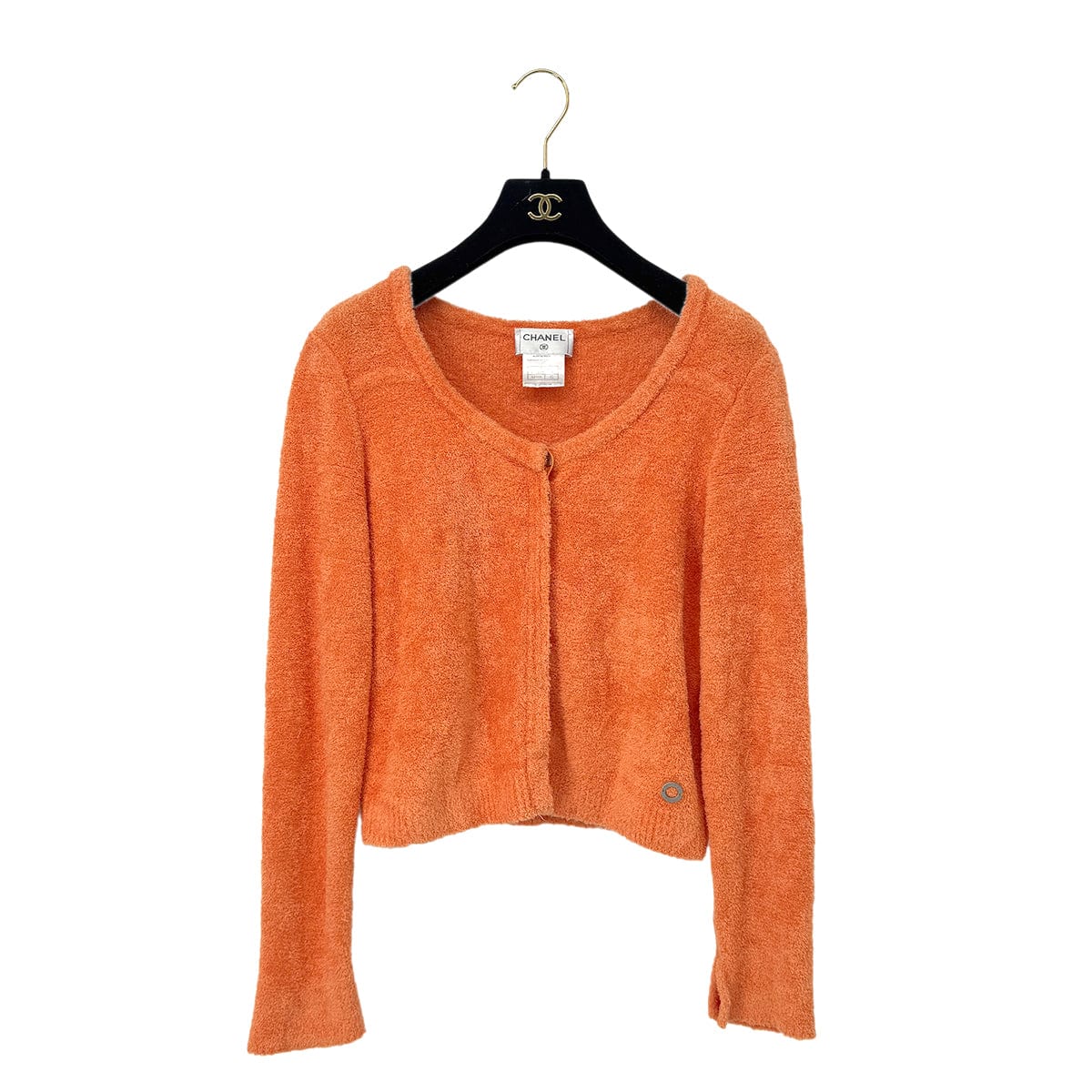 Luxury Promise Japan CHANEL VINTAGE CARDIGAN ORANGE COTTON 42 00T RTW 90286197