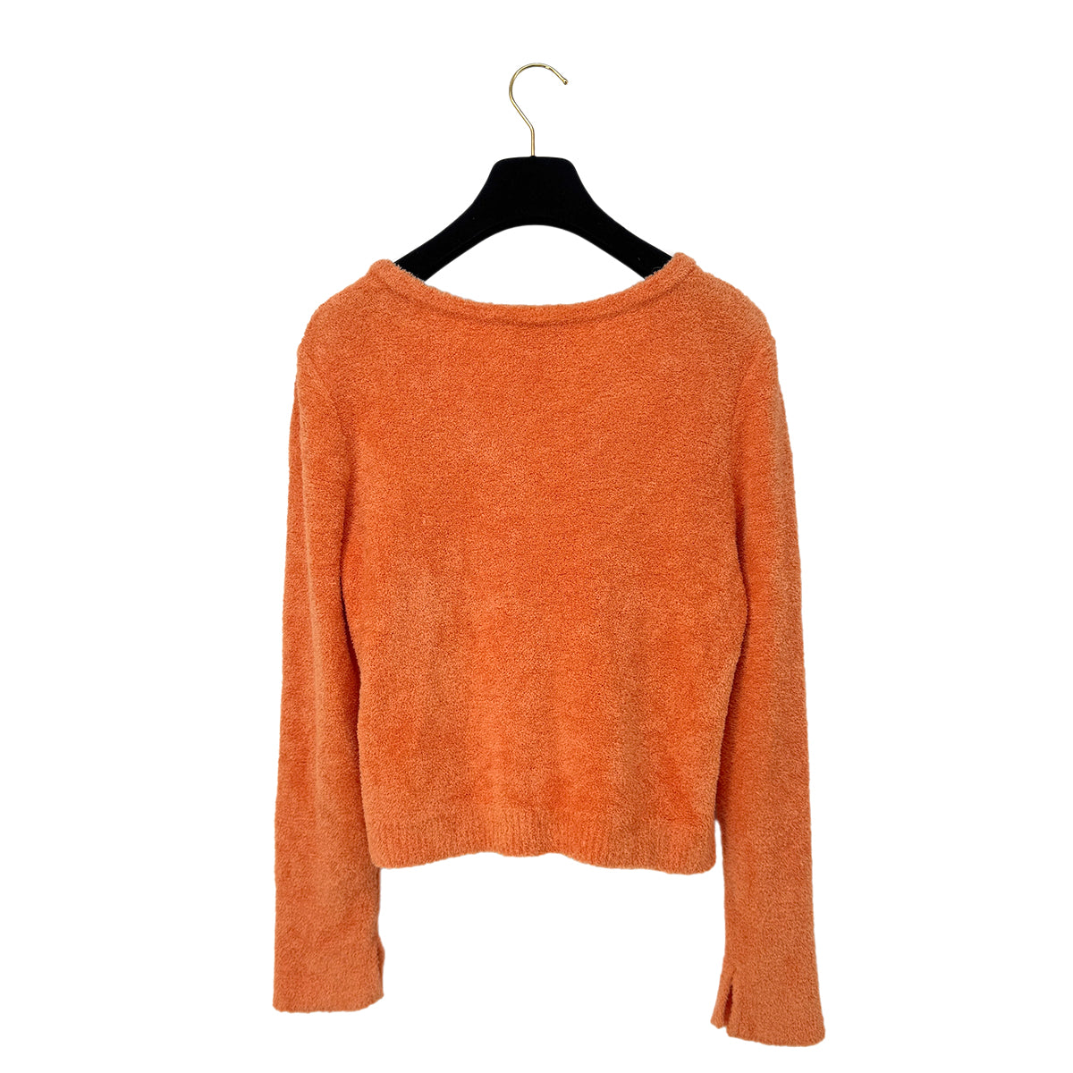 Luxury Promise Japan CHANEL VINTAGE CARDIGAN ORANGE COTTON 42 00T RTW 90286197