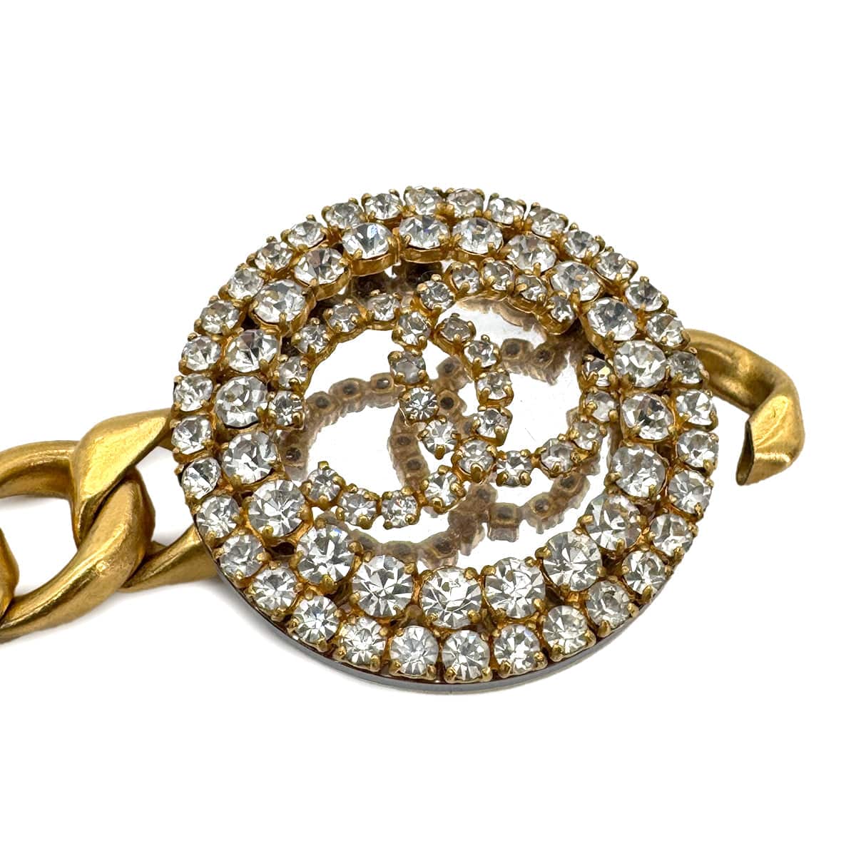 Luxury Promise Japan CHANEL VINTAGE CHAIN BELT COCOMARK RHINESTONE ACCESSORY 95P 90271284