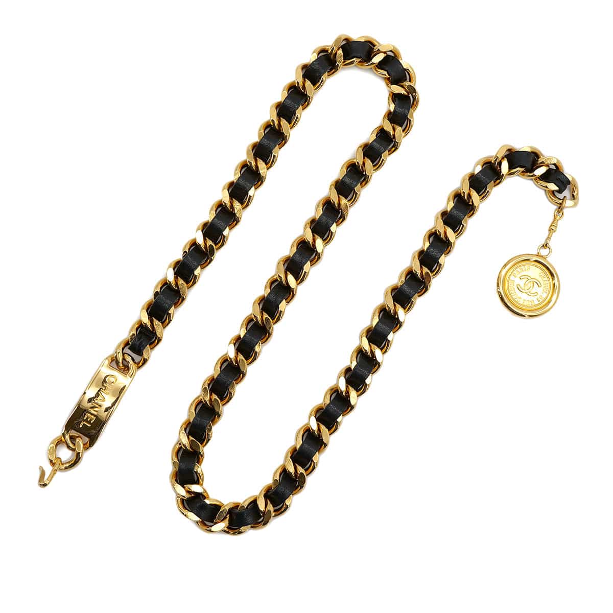 Luxury Promise Japan CHANEL VINTAGE CHAIN BELT LEATHER COCOMARK ACCESSORY 90307373