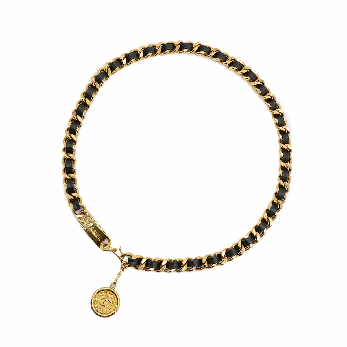 Luxury Promise Japan CHANEL VINTAGE CHAIN BELT LEATHER COCOMARK ACCESSORY 90307373