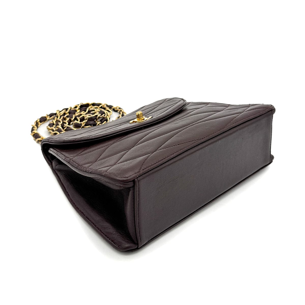 Luxury Promise Japan CHANEL VINTAGE CHAIN SHOULDER BAG BROWN LAMB SKIN 90269102