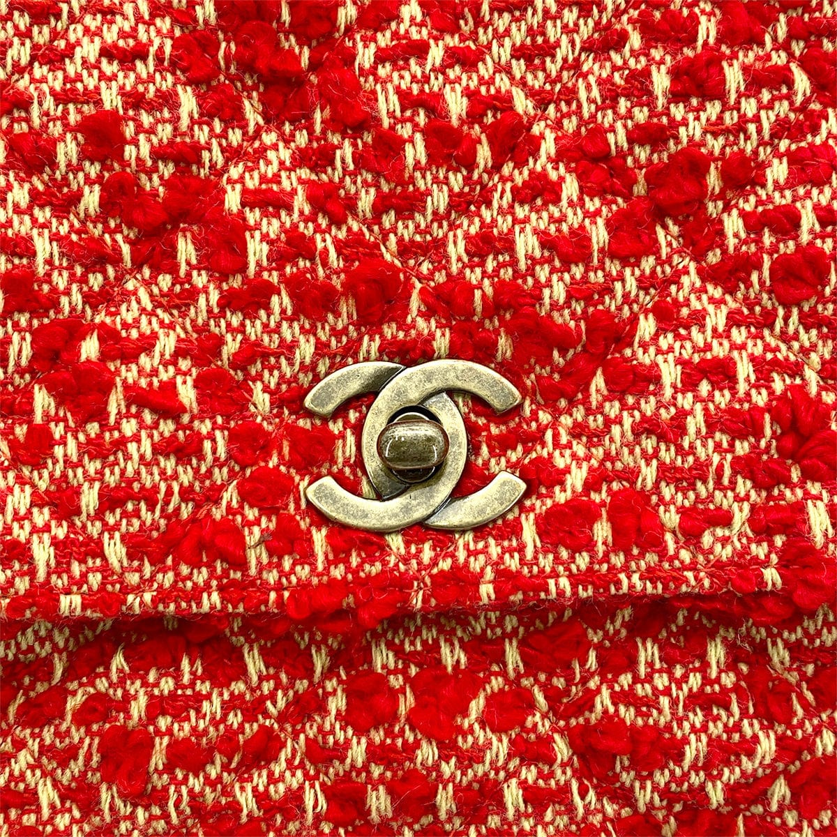 Luxury Promise Japan CHANEL VINTAGE CHAIN SHOULDER BAG RED TWEED 90263082