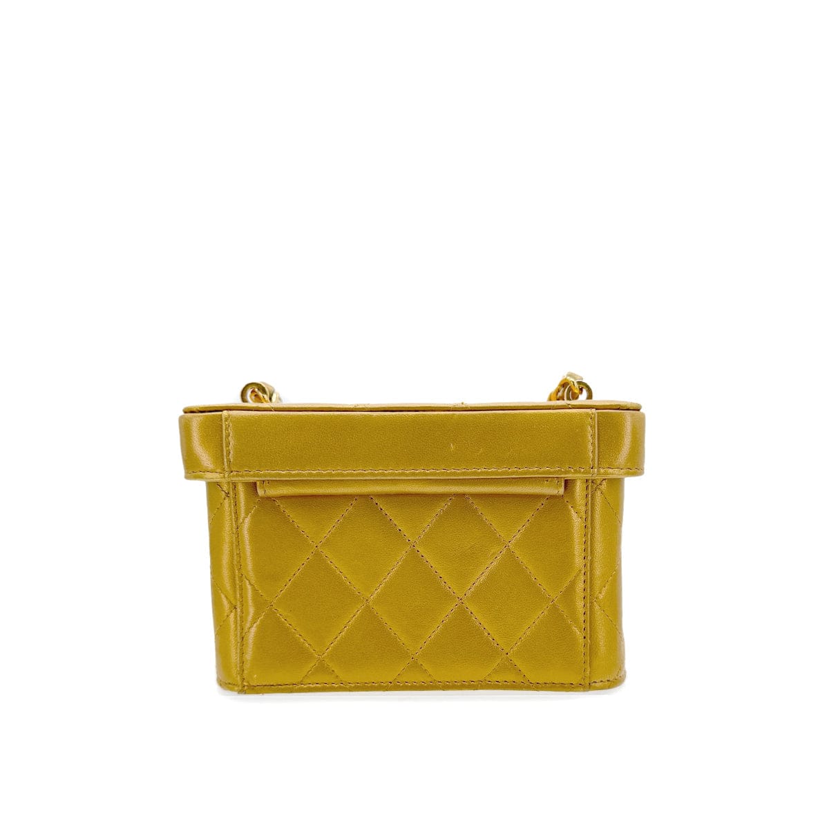 Luxury Promise Japan CHANEL VINTAGE CHAIN SHOULDER VANITY BAG GOLD LAMB SKIN 90293506