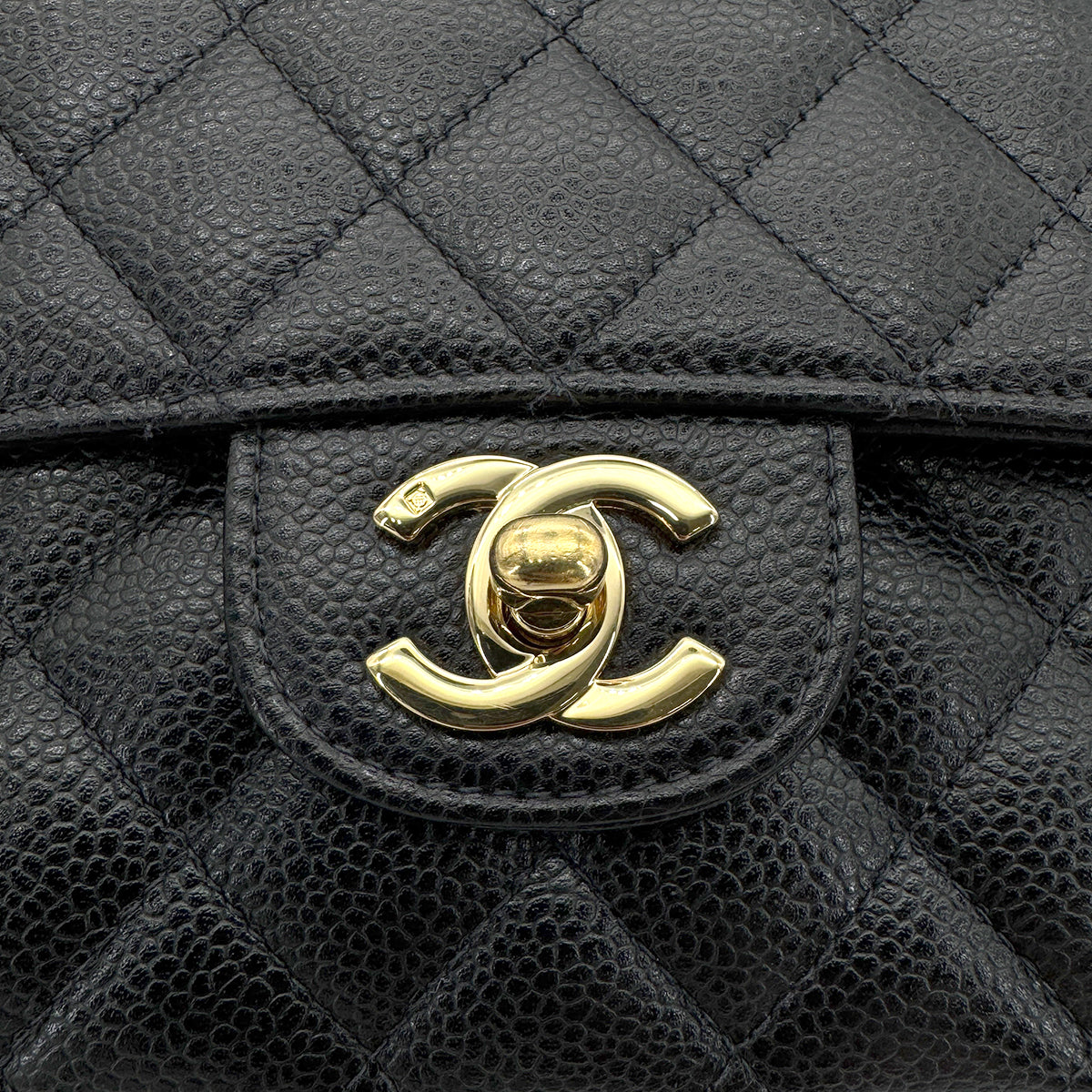 Luxury Promise Japan CHANEL VINTAGE CLASSIC FLAP MEDIUM CHAIN SHOULDER BAG BLACK CAVIAR SKIN 90266425