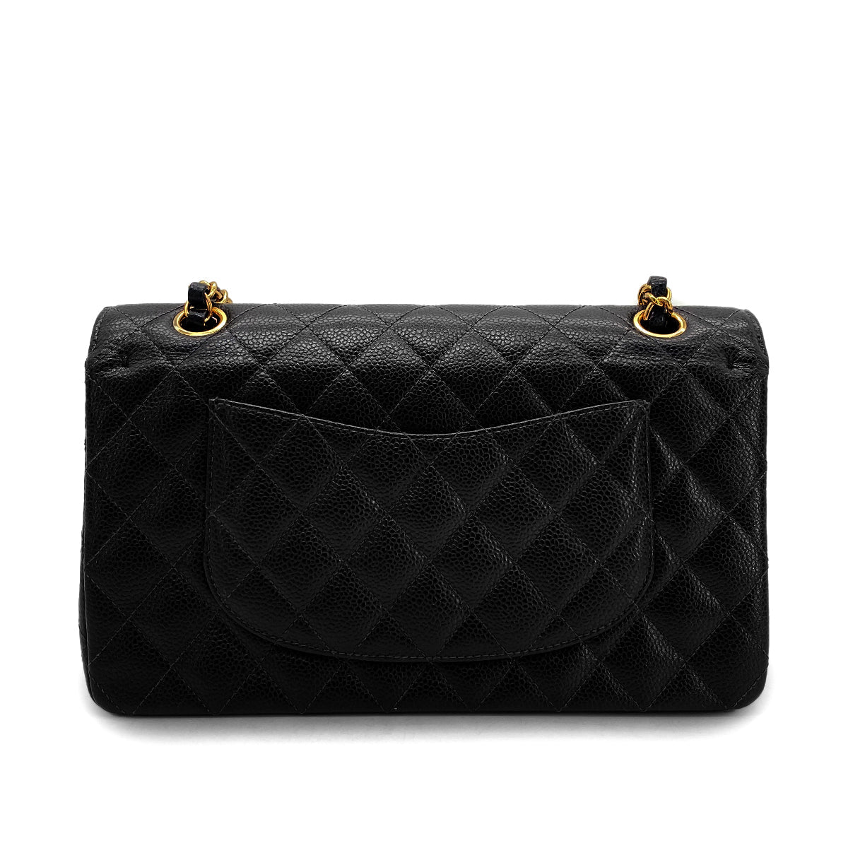 Luxury Promise Japan CHANEL VINTAGE CLASSIC FLAP MEDIUM CHAIN SHOULDER BAG BLACK CAVIAR SKIN 90270866