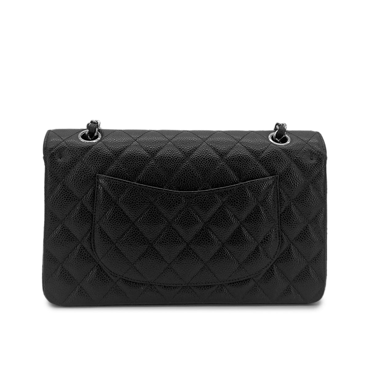 Luxury Promise Japan CHANEL VINTAGE CLASSIC FLAP MEDIUM CHAIN SHOULDER BAG BLACK CAVIAR SKIN 90278460