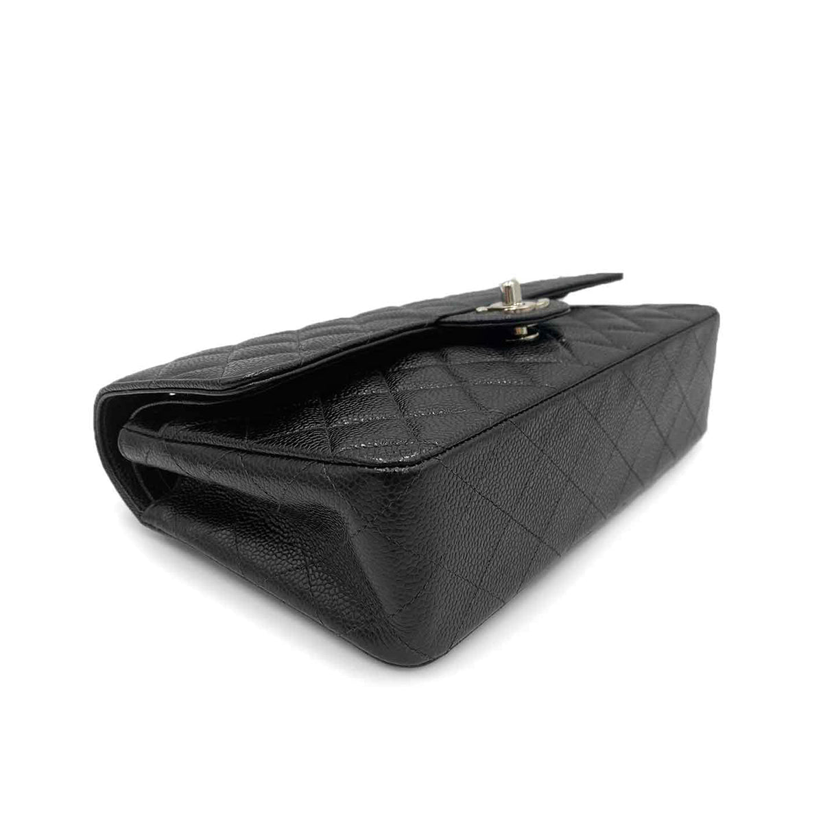 Luxury Promise Japan CHANEL VINTAGE CLASSIC FLAP MEDIUM CHAIN SHOULDER BAG BLACK CAVIAR SKIN SHW 90212711