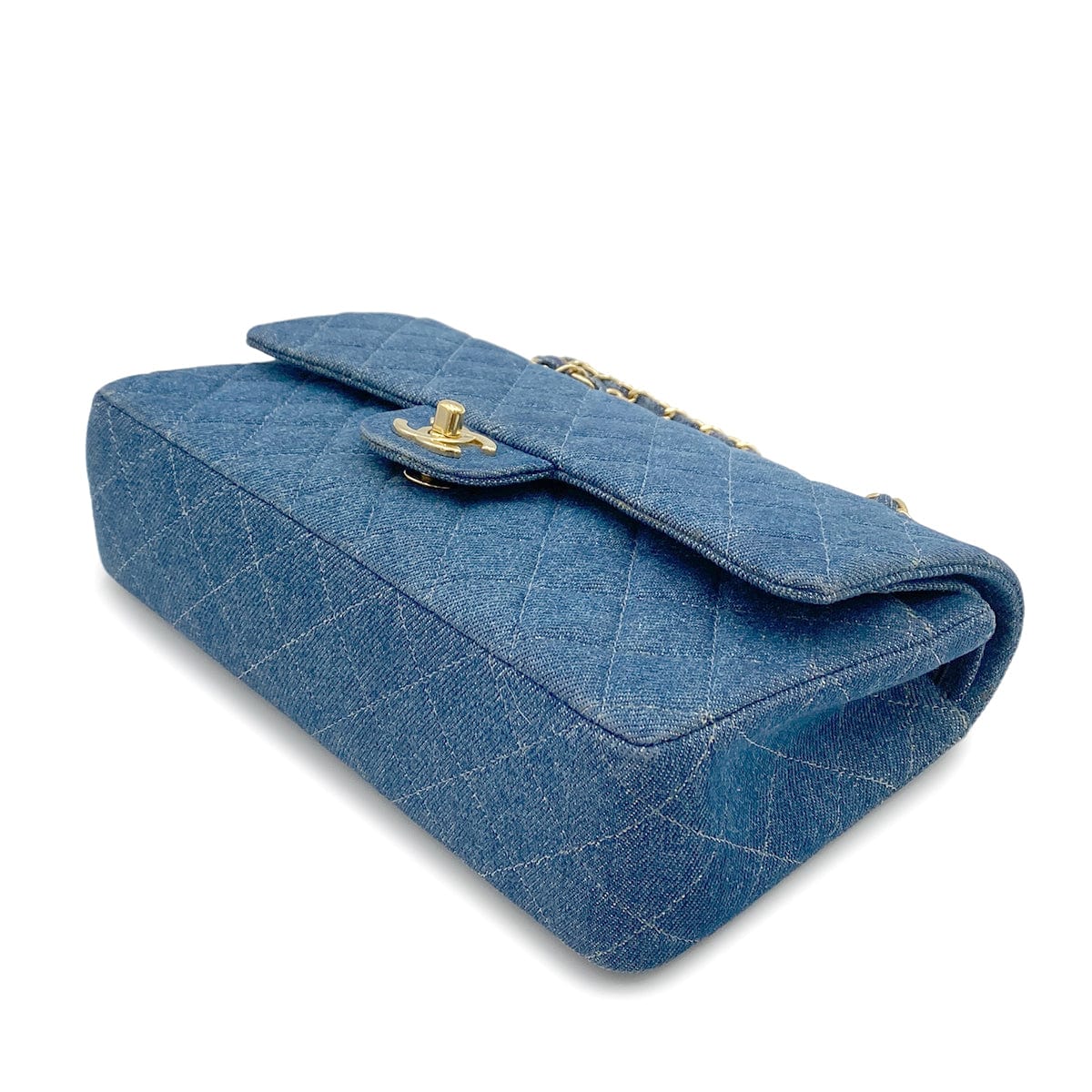 Luxury Promise Japan CHANEL VINTAGE CLASSIC FLAP MEDIUM CHAIN SHOULDER BAG BLUE DENIM 90265411