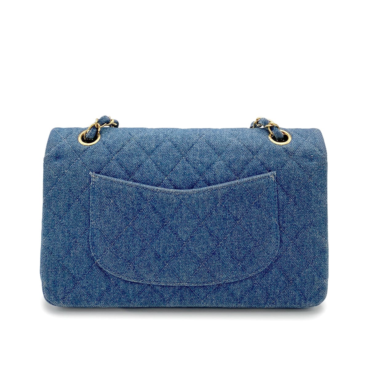 Luxury Promise Japan CHANEL VINTAGE CLASSIC FLAP MEDIUM CHAIN SHOULDER BAG BLUE DENIM 90265411