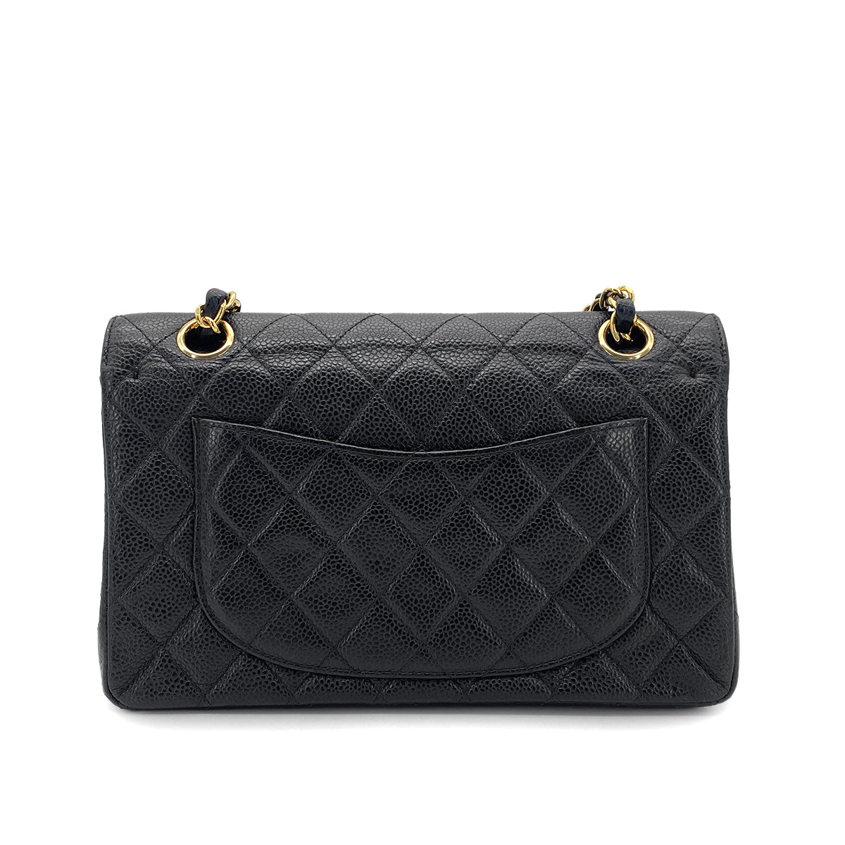 Luxury Promise Japan CHANEL VINTAGE CLASSIC FLAP SMALL CHAIN SHOULDER BAG BLACK CAVIAR SKIN 90276399