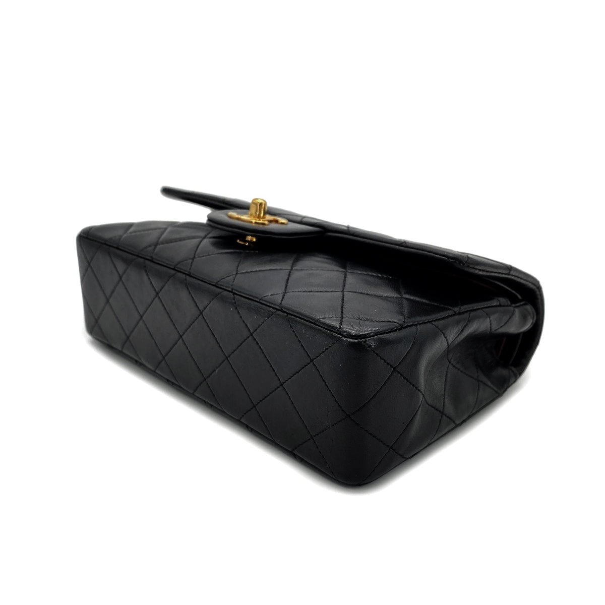 Luxury Promise Japan CHANEL VINTAGE CLASSIC FLAP SMALL CHAIN SHOULDER BAG BLACK LAMB SKIN 90268828