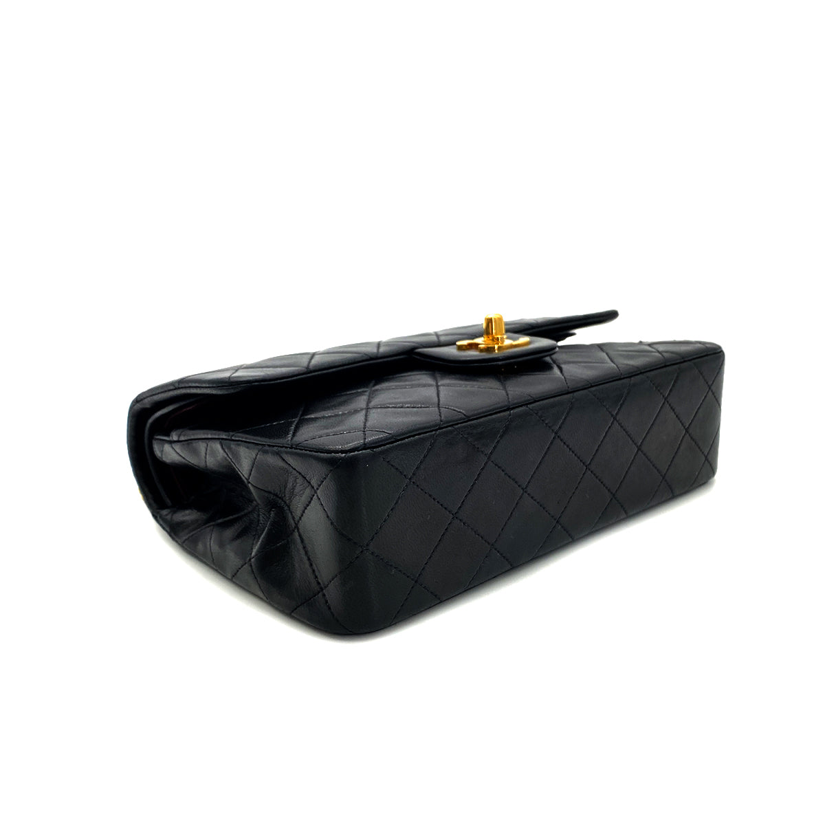 Luxury Promise Japan CHANEL VINTAGE CLASSIC FLAP SMALL CHAIN SHOULDER BAG BLACK LAMB SKIN 90282747