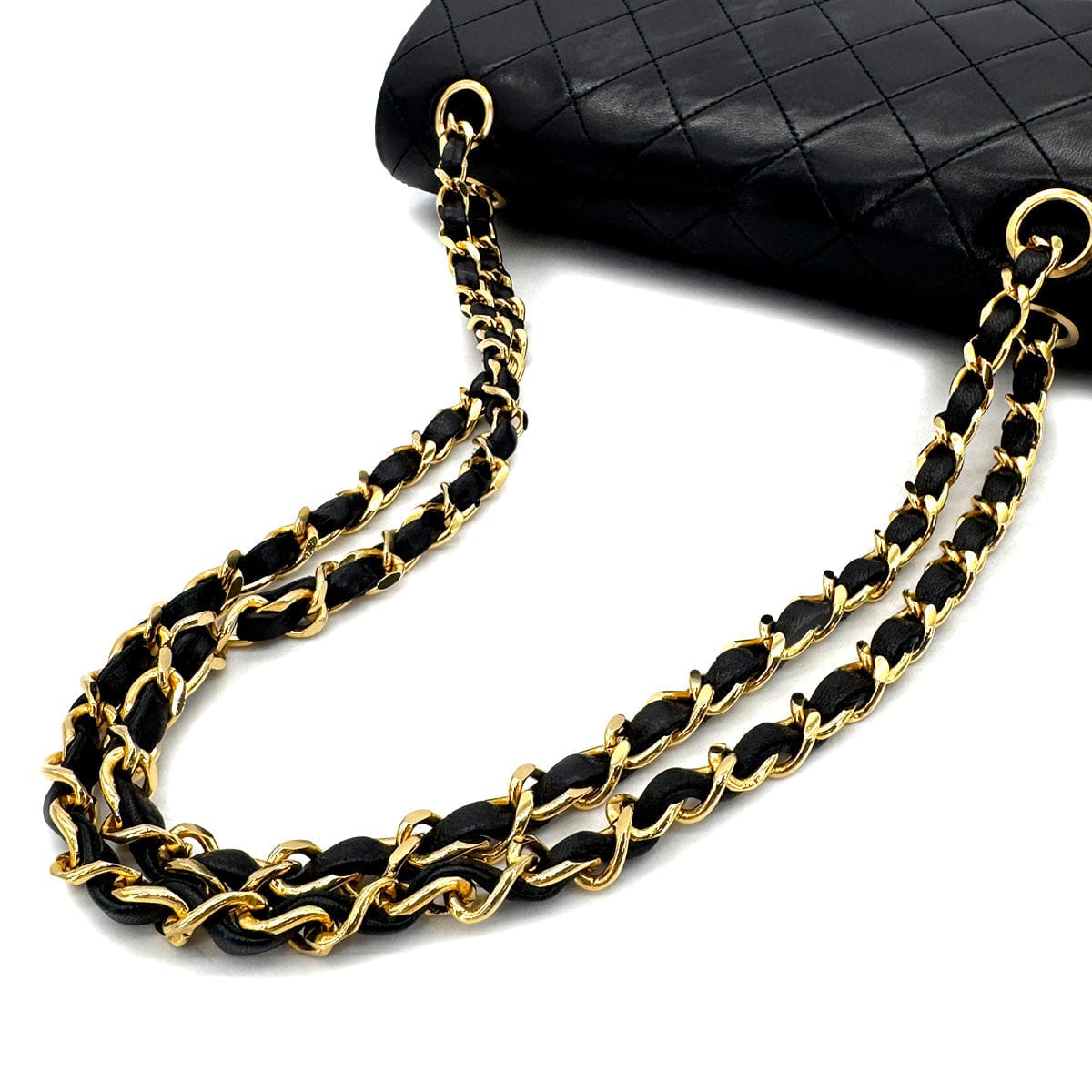 Luxury Promise Japan CHANEL VINTAGE CLASSIC FLAP SMALL CHAIN SHOULDER BAG BLACK LAMB SKIN 90285136