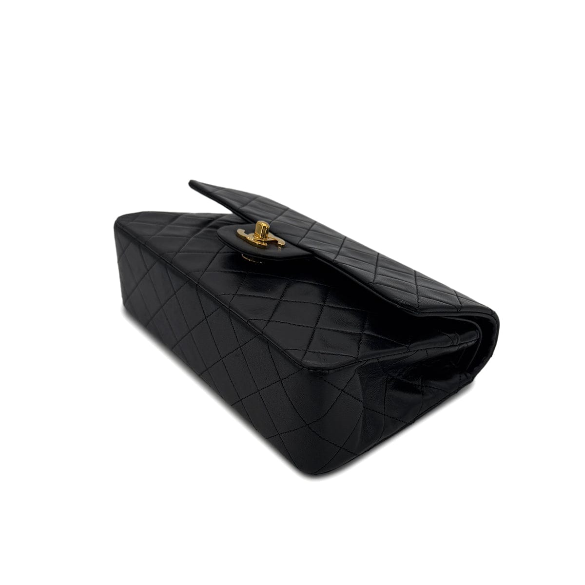 Luxury Promise Japan CHANEL VINTAGE CLASSIC FLAP SMALL CHAIN SHOULDER BAG BLACK LAMB SKIN 90287887