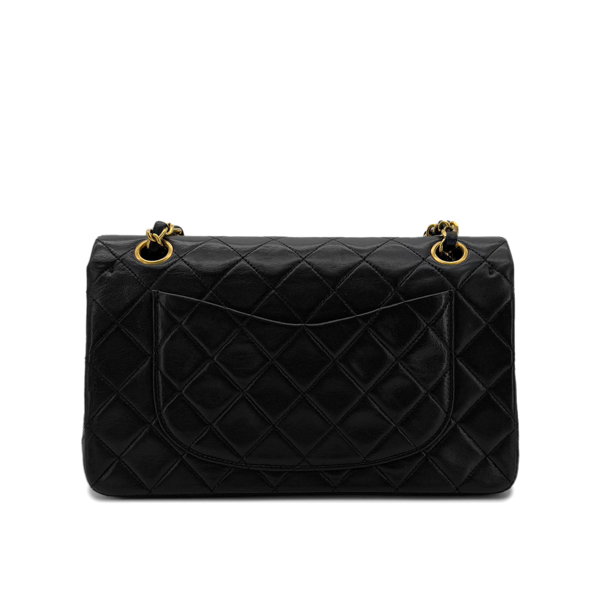 Luxury Promise Japan CHANEL VINTAGE CLASSIC FLAP SMALL CHAIN SHOULDER BAG BLACK LAMB SKIN 90287887
