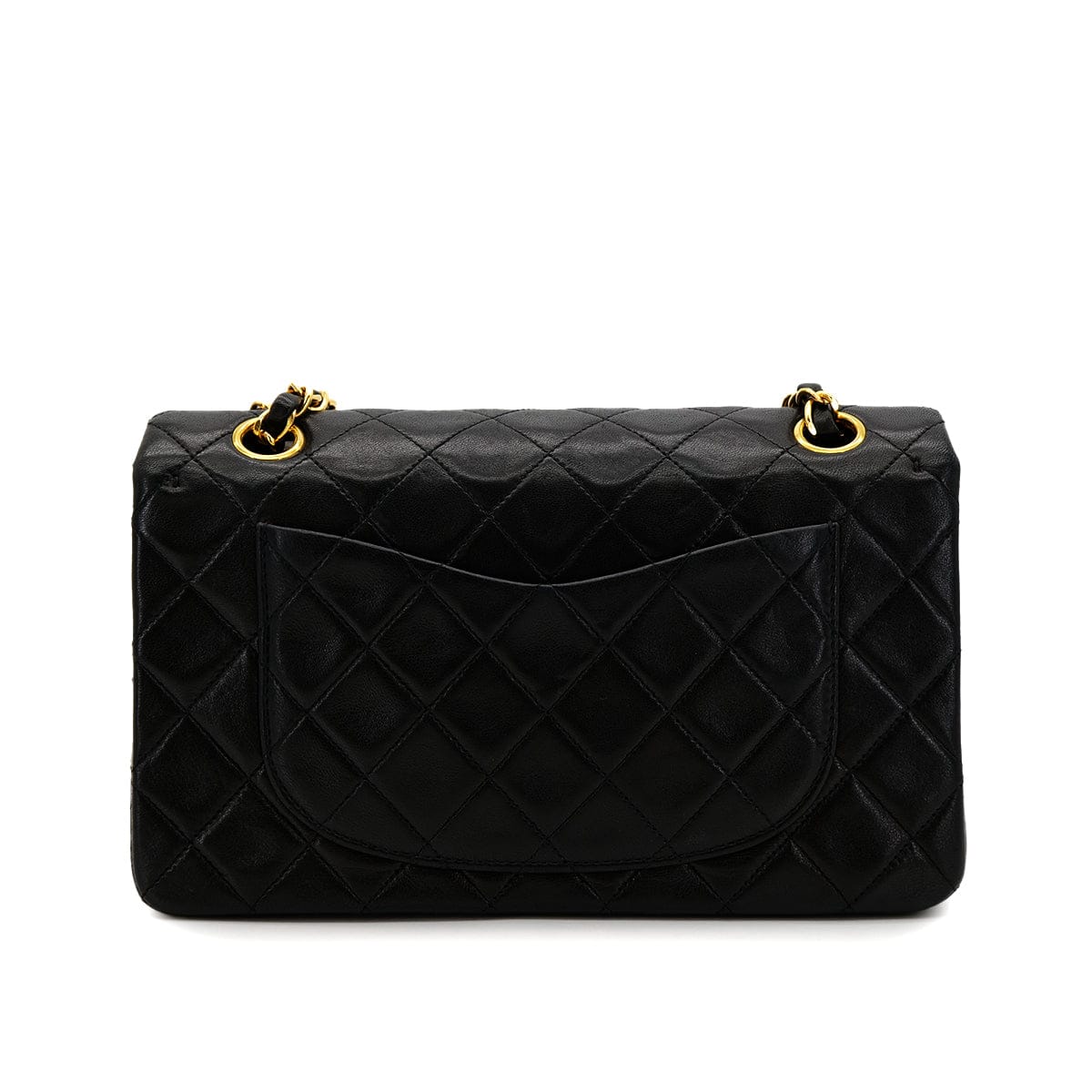 Luxury Promise Japan CHANEL VINTAGE CLASSIC FLAP SMALL CHAIN SHOULDER BAG BLACK LAMB SKIN 90305675