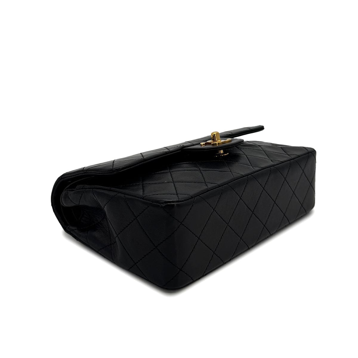 Luxury Promise Japan CHANEL VINTAGE CLASSIC FLAP SMALL CHAIN SHOULDER BAG BLACK LAMB SKIN 90308258