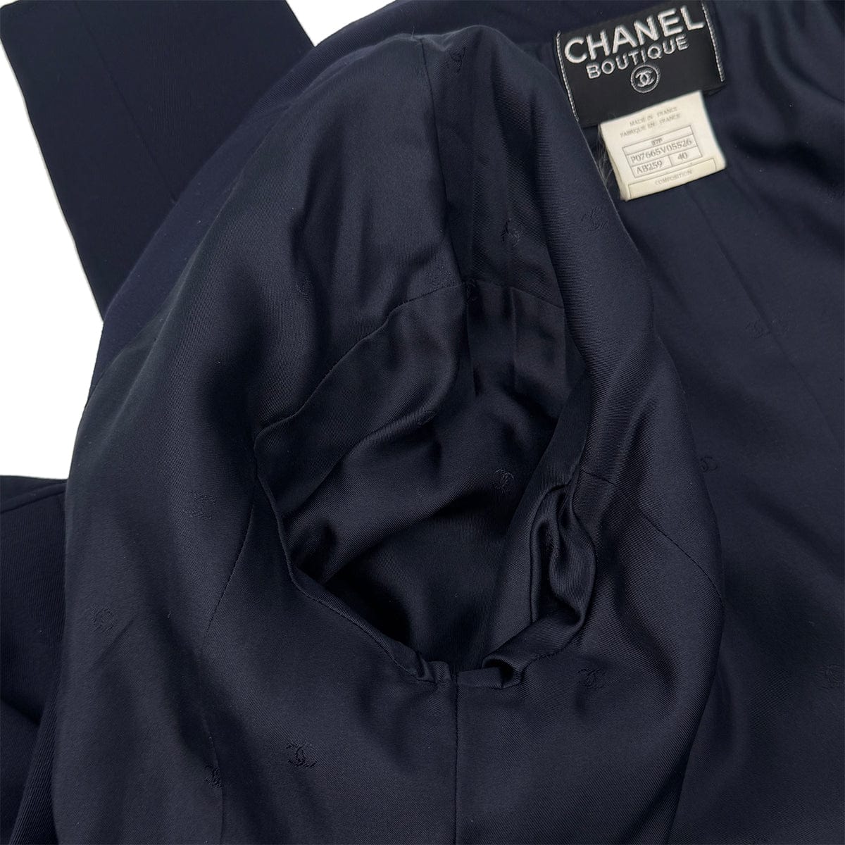 Luxury Promise Japan CHANEL VINTAGE COCO BUTTON JACKET NAVY WOOL 40 97P RTW 90283144