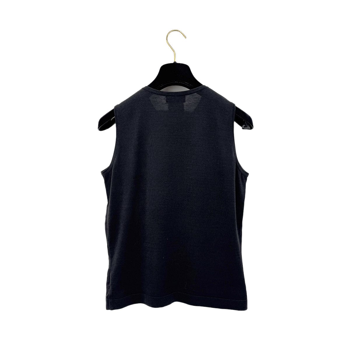 Luxury Promise Japan CHANEL VINTAGE COCO BUTTON SLEEVELESS TOPS BLACK RTW 38 97P RTW 90290318