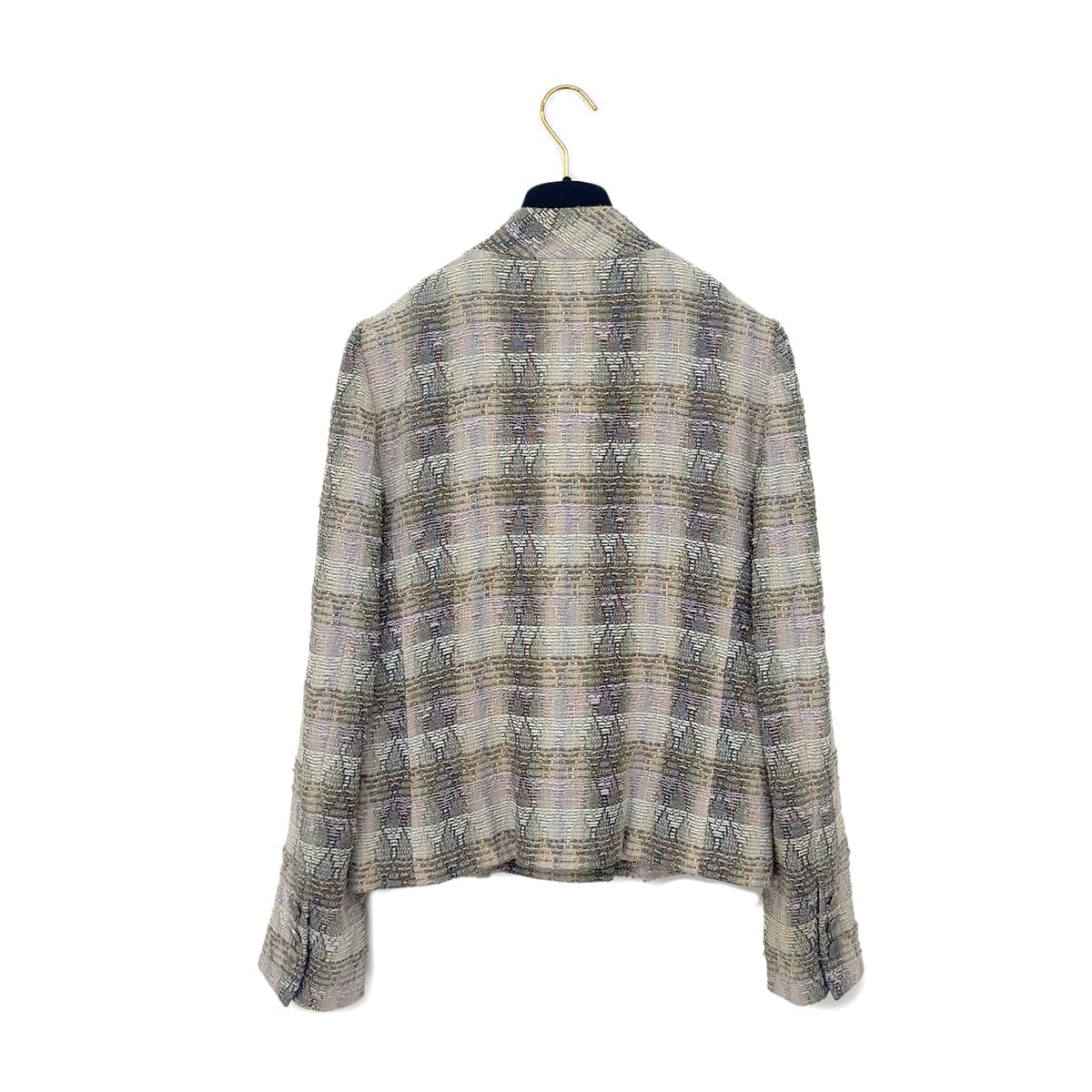 Luxury Promise Japan CHANEL VINTAGE COCO BUTTON TWEED JACKET MULTI COLOR WOOL 40 98P RTW 90291471