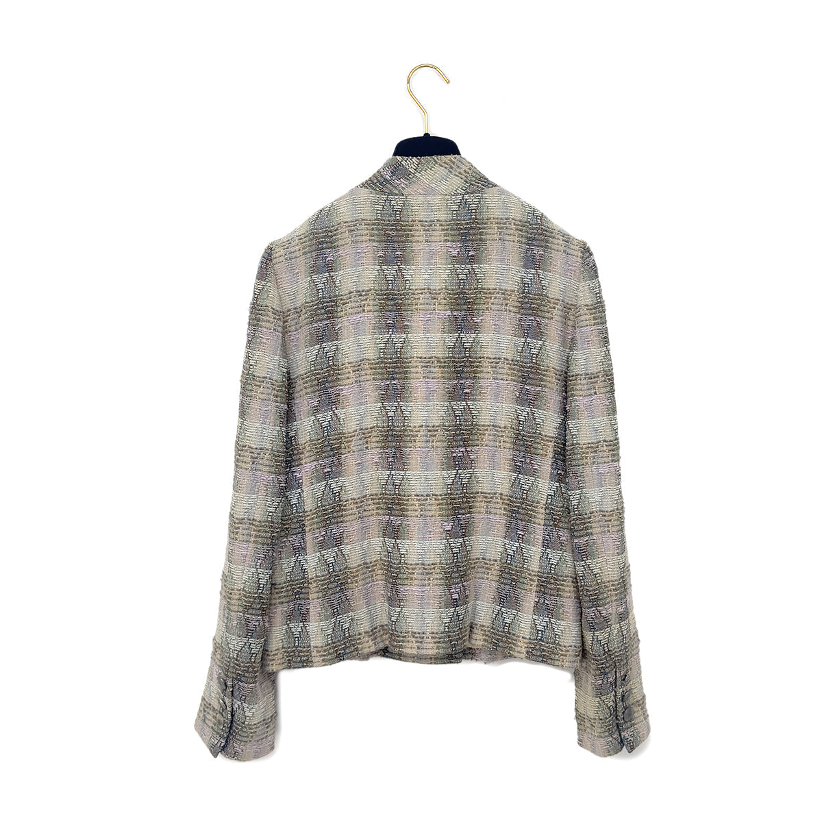 Luxury Promise Japan CHANEL VINTAGE COCO BUTTON TWEED JACKET MULTI COLOR WOOL 40 98P RTW 90291471