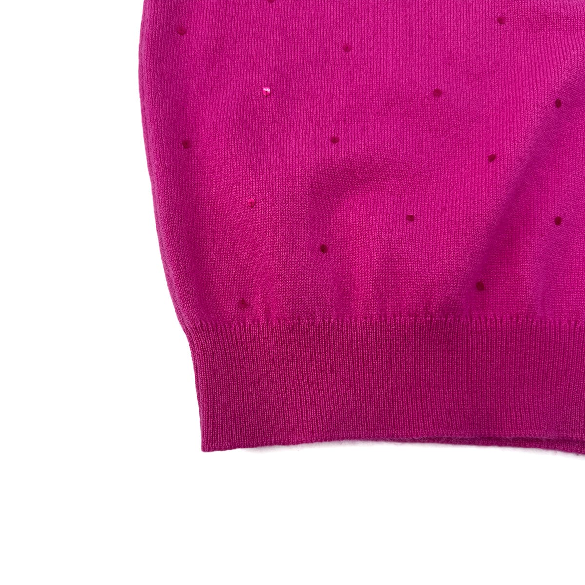 Luxury Promise Japan CHANEL VINTAGE COCO BUTTON TWIN SET CARDIGAN 1996 FALL PINK CASHMERE 40 96A RTW 90292118