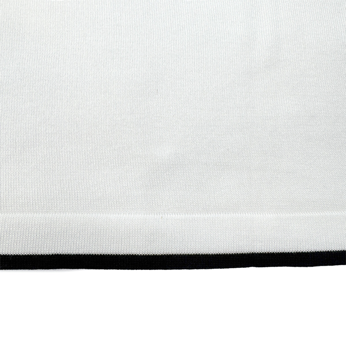 Luxury Promise Japan CHANEL VINTAGE COCOBUTTON BICOLOR POLO SHIRT WHITE BLACK COTTON 38 96C RTW 90290210