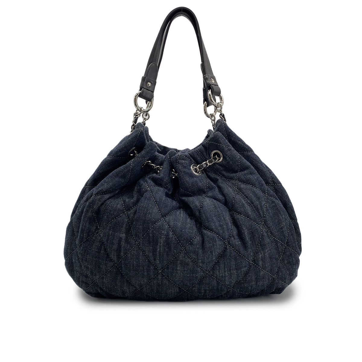 Luxury Promise Japan CHANEL VINTAGE COCOCABAS MATELASSE CHAIN TOTE SHOULDER BAG BLUE DENIM 90282758