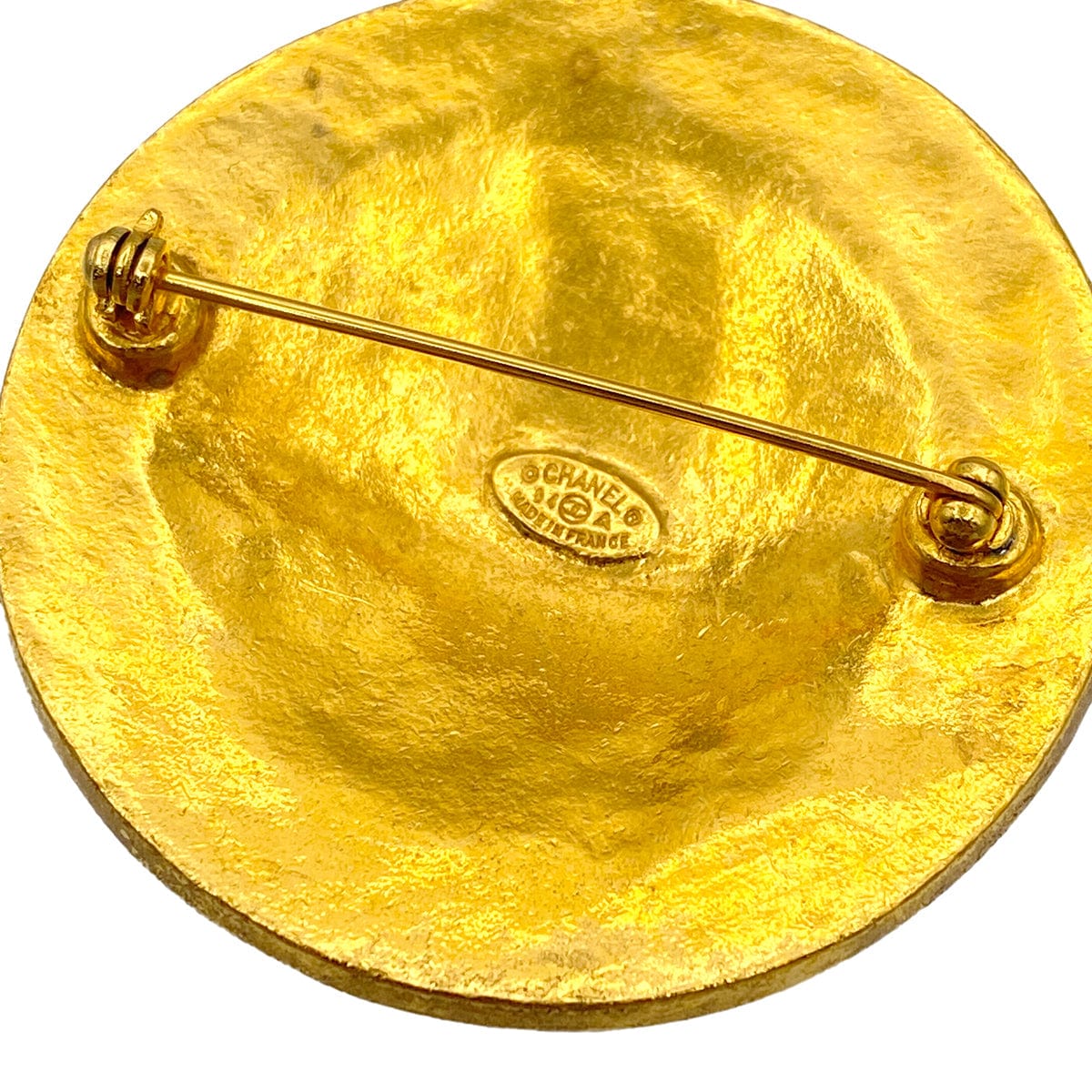 Luxury Promise Japan CHANEL VINTAGE COCOMARK BROOCH ROUND GOLD ACCESSORY 94A 90271773