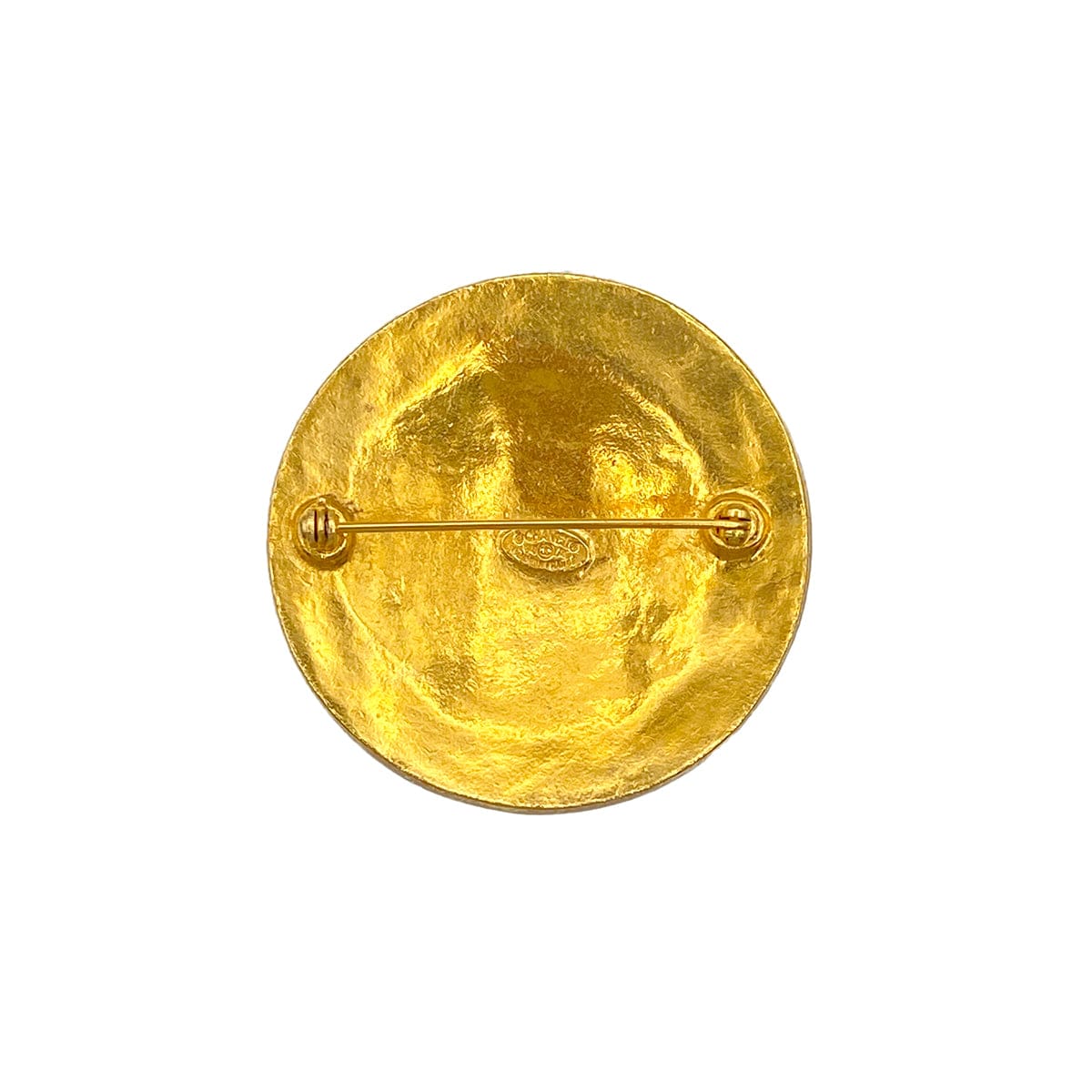 Luxury Promise Japan CHANEL VINTAGE COCOMARK BROOCH ROUND GOLD ACCESSORY 94A 90271773