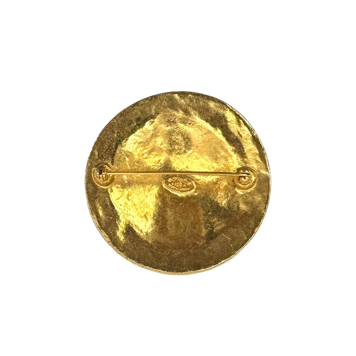 Luxury Promise Japan CHANEL VINTAGE COCOMARK BROOCH ROUND GOLD ACCESSORY 94A 90300597