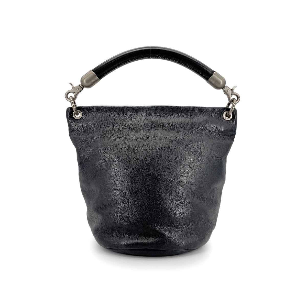 Luxury Promise Japan CHANEL VINTAGE COCOMARK BUKET ONE HAND BAG BLACK CALF LEATHER 90274478