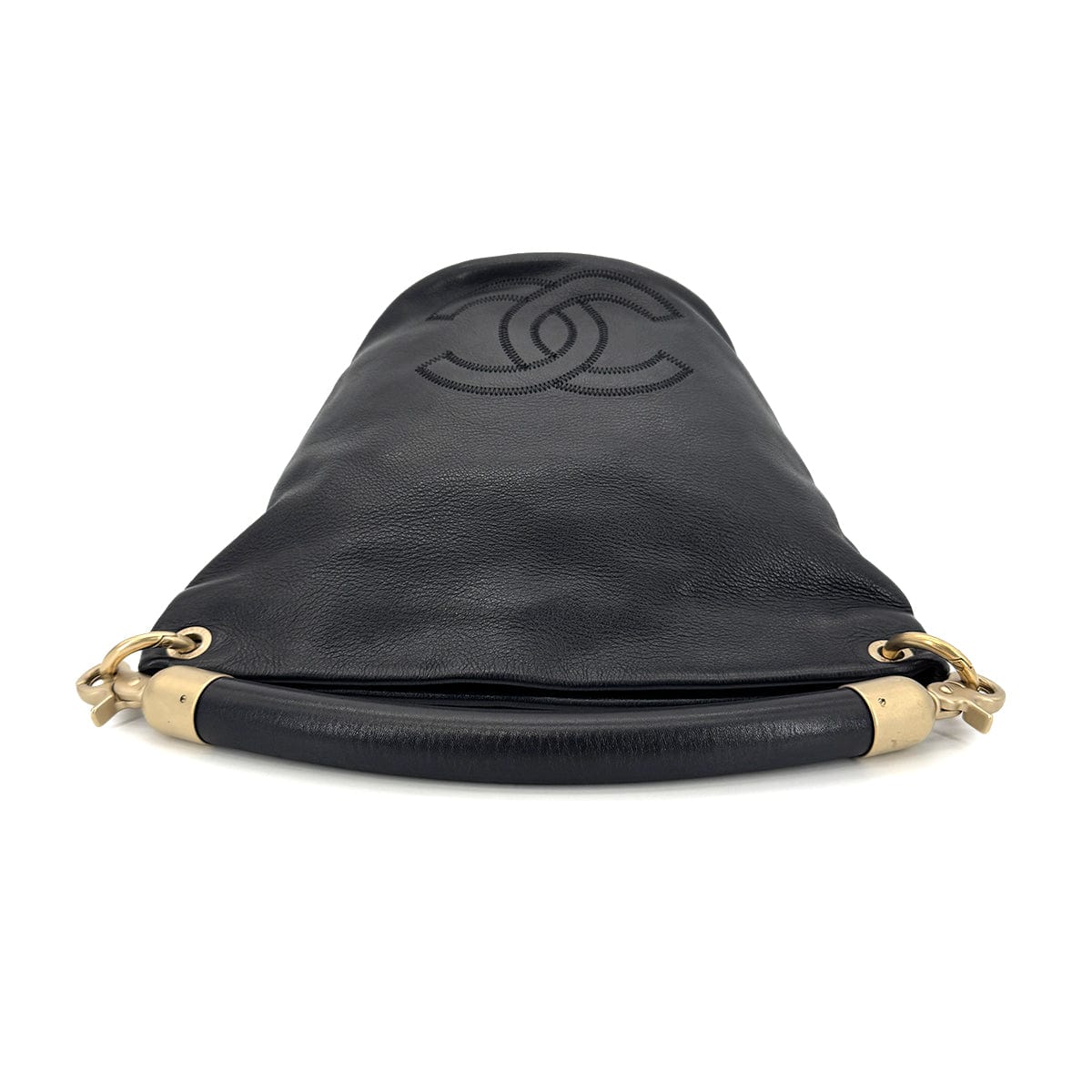 Luxury Promise Japan CHANEL VINTAGE COCOMARK BUKET ONE HAND BAG BLACK CALF LEATHER 90274478