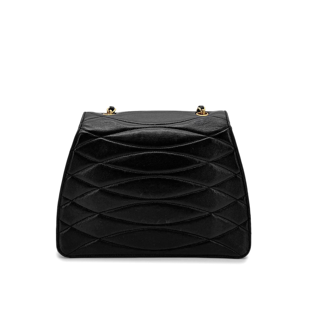 Luxury Promise Japan CHANEL VINTAGE COCOMARK CHAIN SHOULDER BAG BLACK LAMB SKIN 90275138