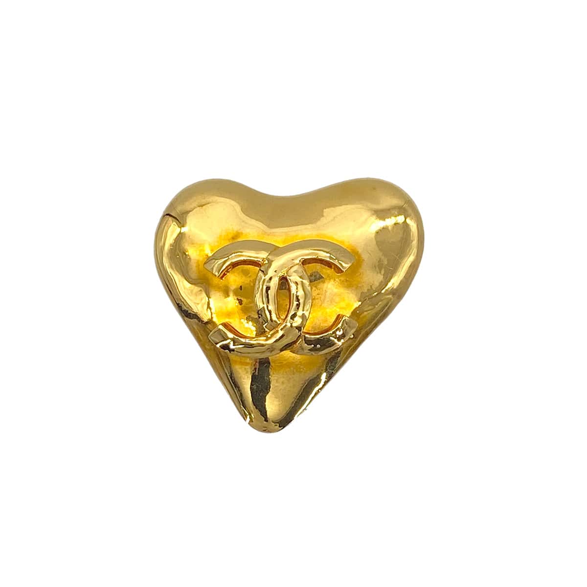 Luxury Promise Japan CHANEL VINTAGE COCOMARK HEART BROOCH ACCESSORY 93P 90276338