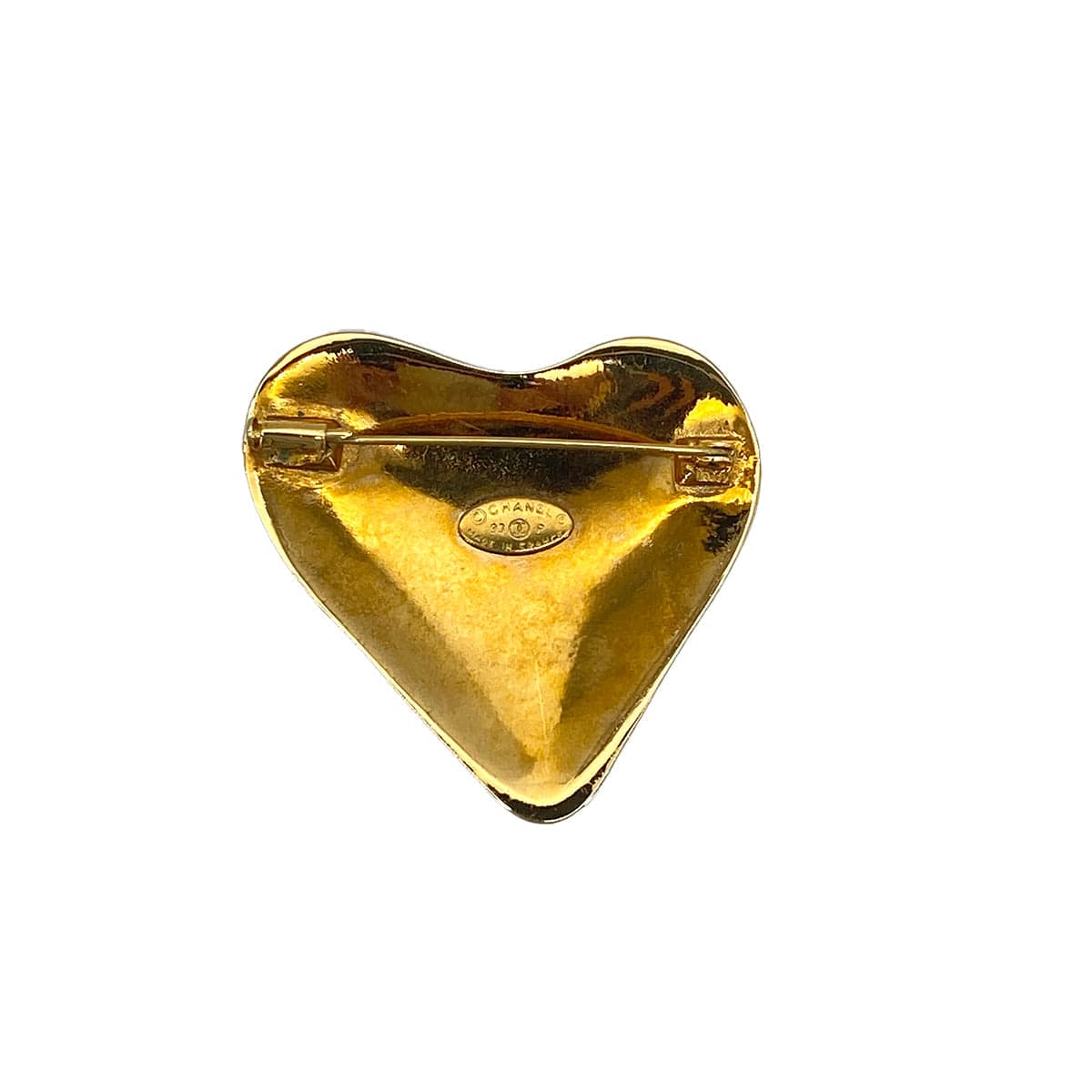 Luxury Promise Japan CHANEL VINTAGE COCOMARK HEART BROOCH ACCESSORY 93P 90276338