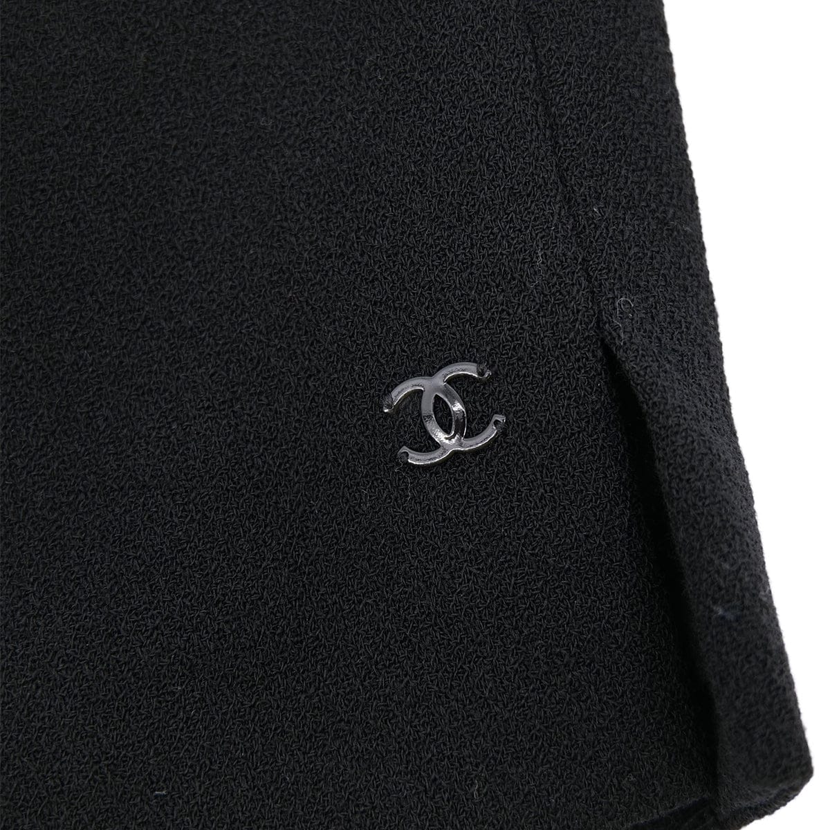 Luxury Promise Japan CHANEL VINTAGE COCOMARK JACKET BLACK WOOL 44 02A RTW 90308381
