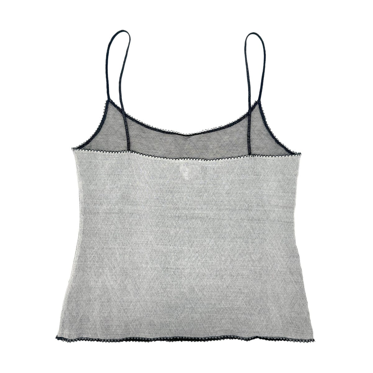 Luxury Promise Japan CHANEL VINTAGE COCOMARK RACE CAMISOLE TOP WHITE COTTON 40 P23 RTW 90284792