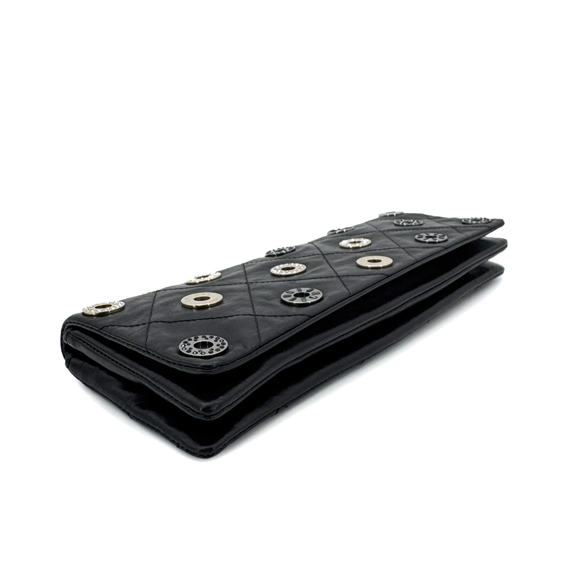 Luxury Promise Japan CHANEL VINTAGE COIN CHARM CLUTCH BAG BLACK LEATHER 90294206