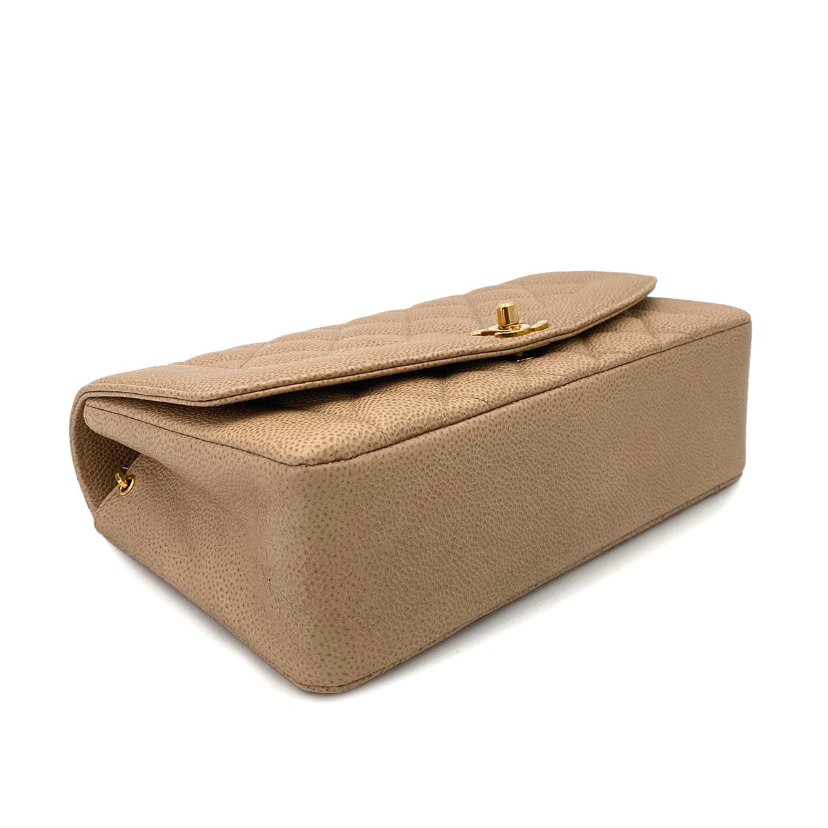 Luxury Promise Japan CHANEL VINTAGE DIANA MEDIUM CHAIN SHOULDER BAG BEIGE CAVIAR SKIN 90245035