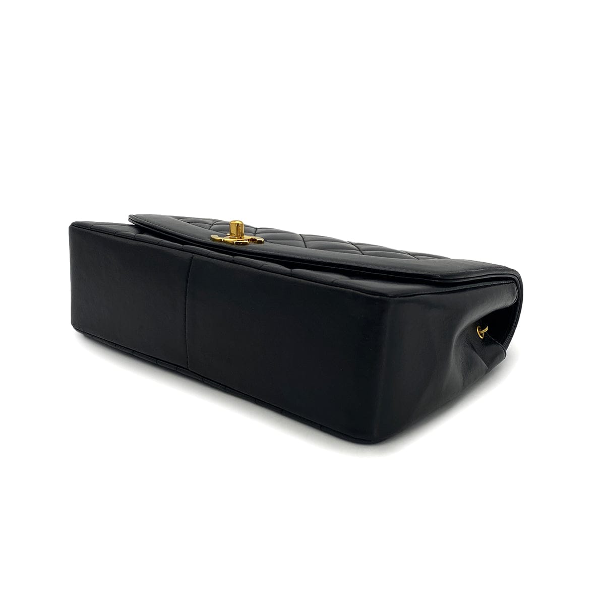 Luxury Promise Japan CHANEL VINTAGE DIANA MIDIUM CHAIN SHOULDER BAG BLACK LAMB SKIN 90301109