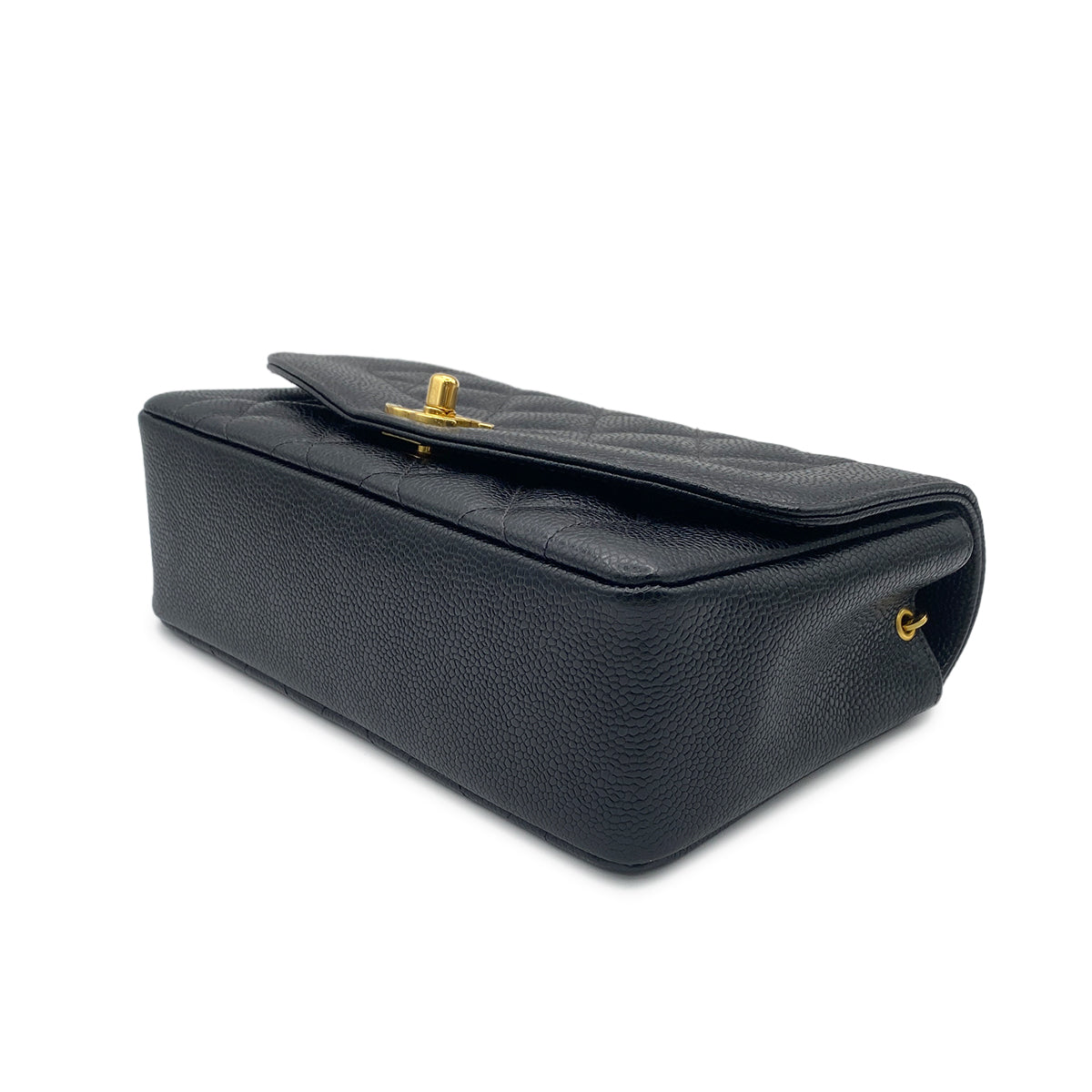 Luxury Promise Japan CHANEL VINTAGE DIANA SMALL CHAIN SHOULDER BAG BLACK CAVIAR SKIN 90213844