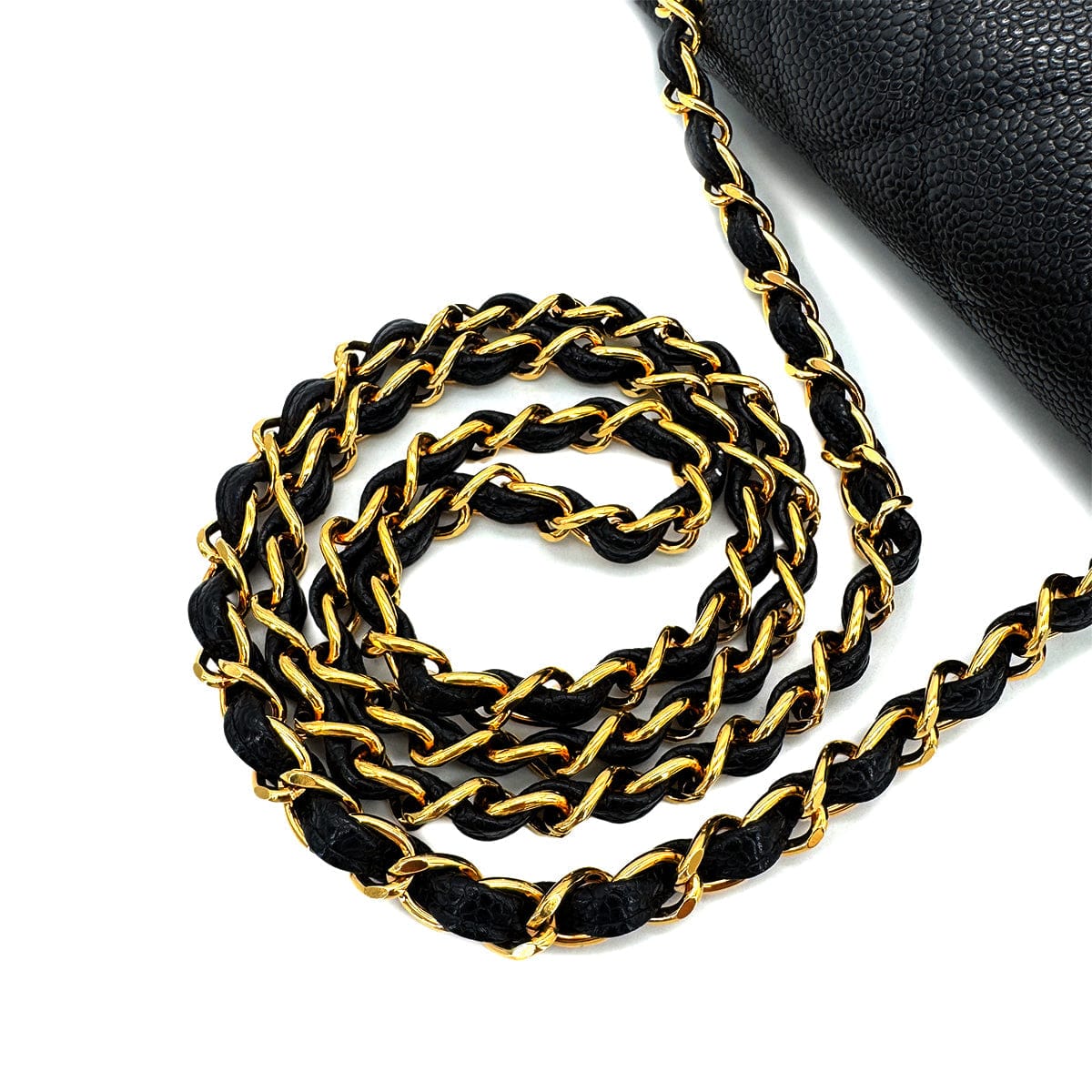 Luxury Promise Japan CHANEL VINTAGE DIANA SMALL CHAIN SHOULDER BAG BLACK CAVIAR SKIN 90292737