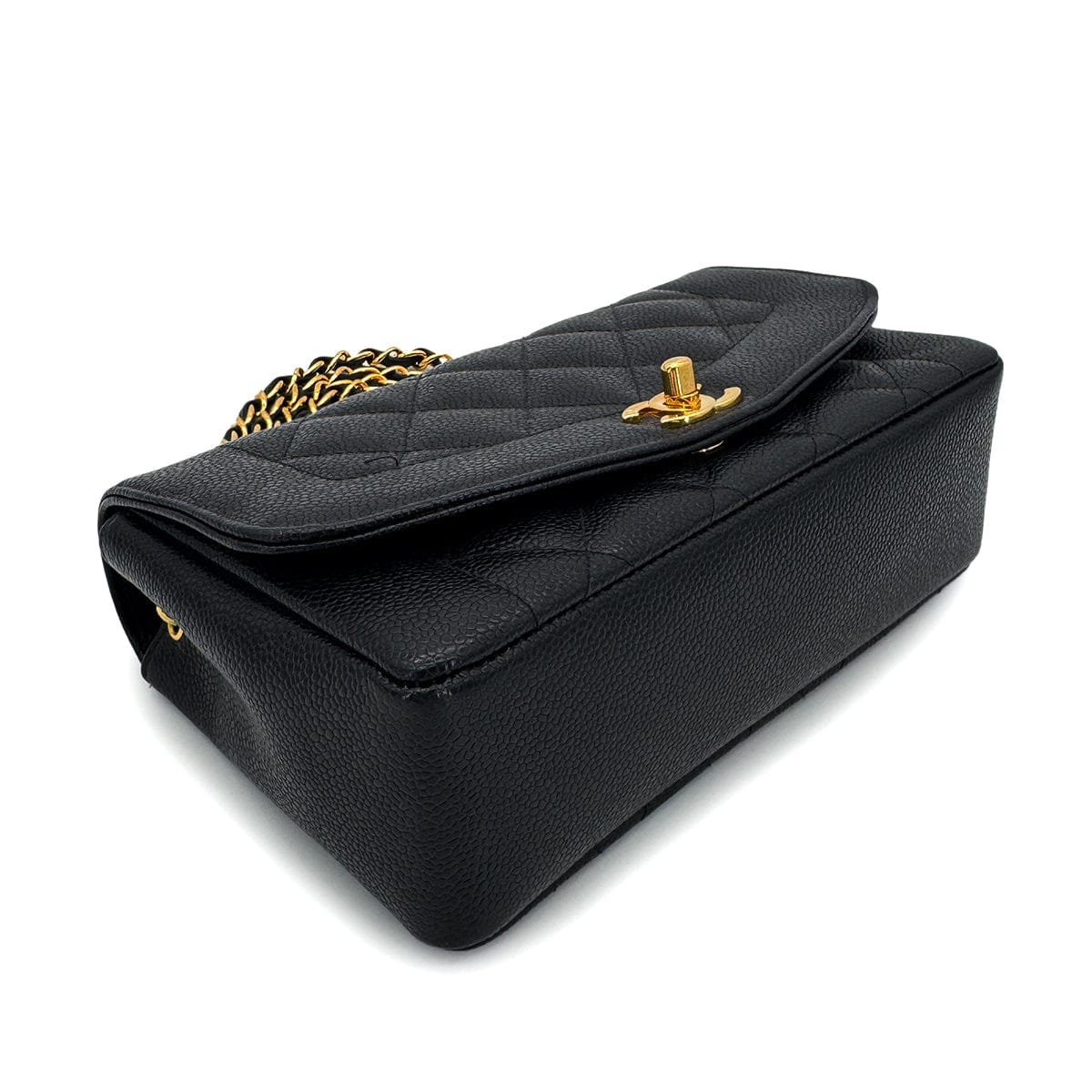 Luxury Promise Japan CHANEL VINTAGE DIANA SMALL CHAIN SHOULDER BAG BLACK CAVIAR SKIN 90292737