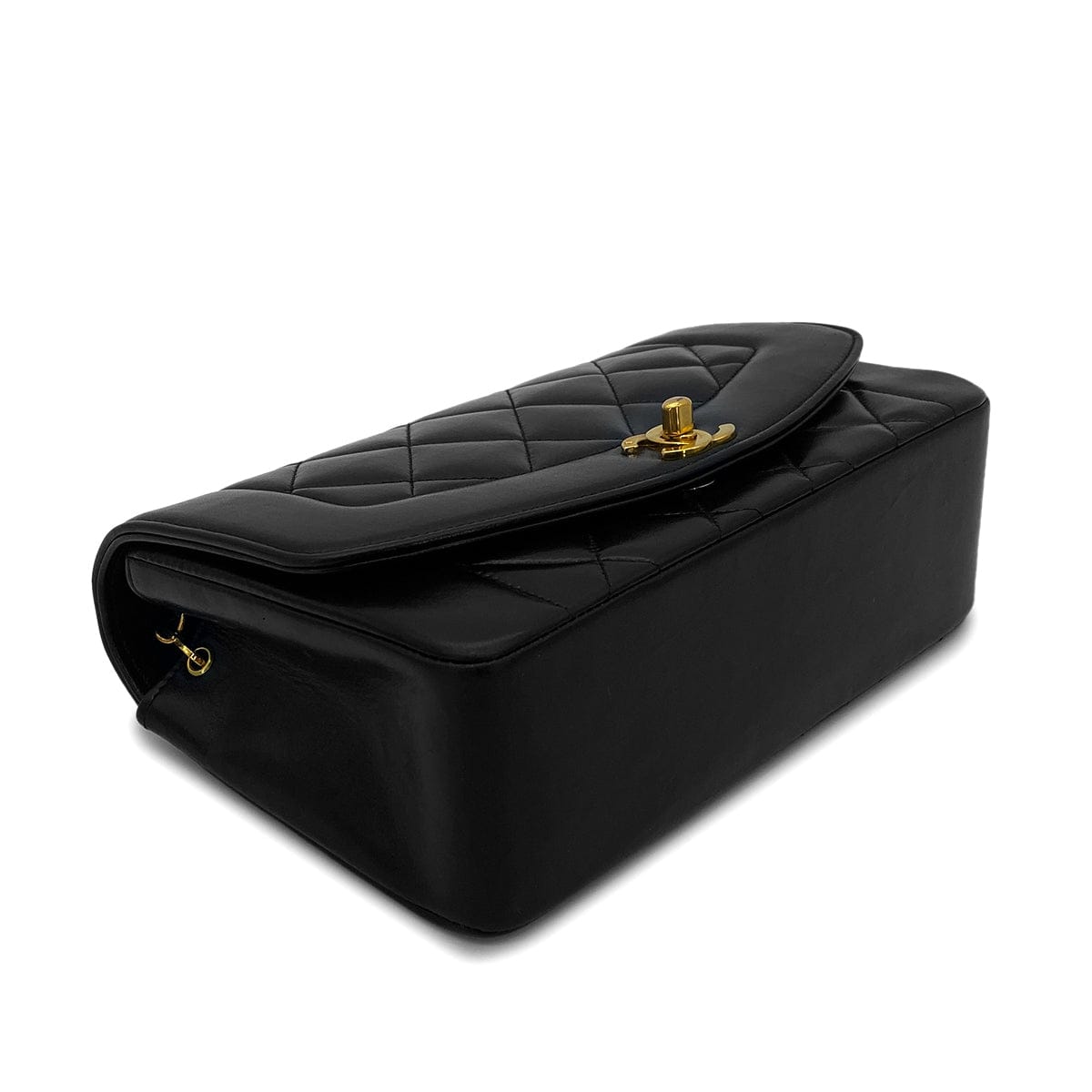 Luxury Promise Japan CHANEL VINTAGE DIANA SMALL CHAIN SHOULDER BAG BLACK LAMB SKIN 90264760