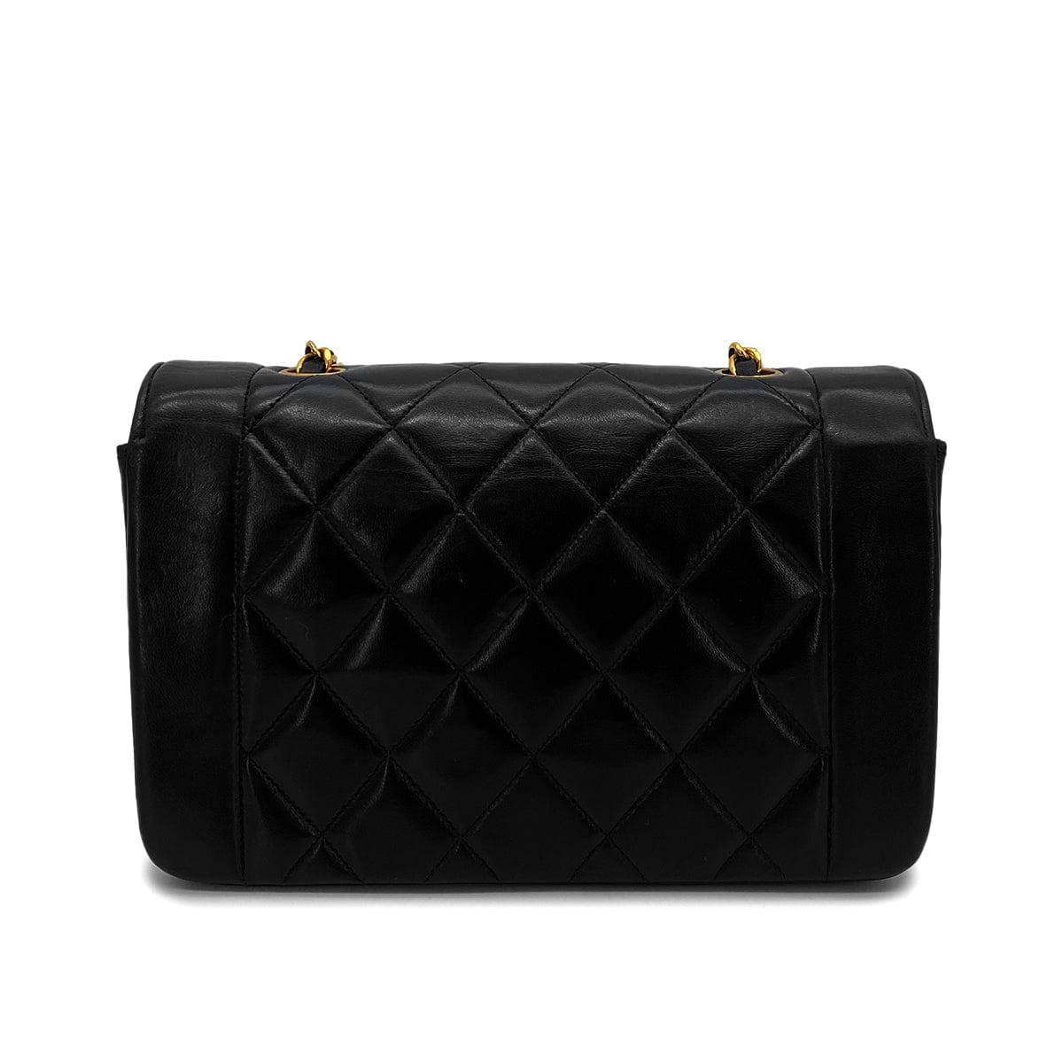 Luxury Promise Japan CHANEL VINTAGE DIANA SMALL CHAIN SHOULDER BAG BLACK LAMB SKIN 90264760