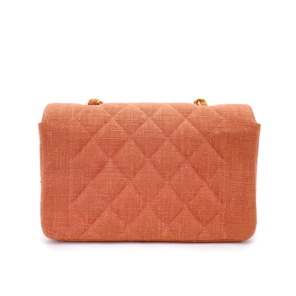 Luxury Promise Japan CHANEL VINTAGE DIANA SMALL CHAIN SHOULDER BAG PINK LINEN 90255395