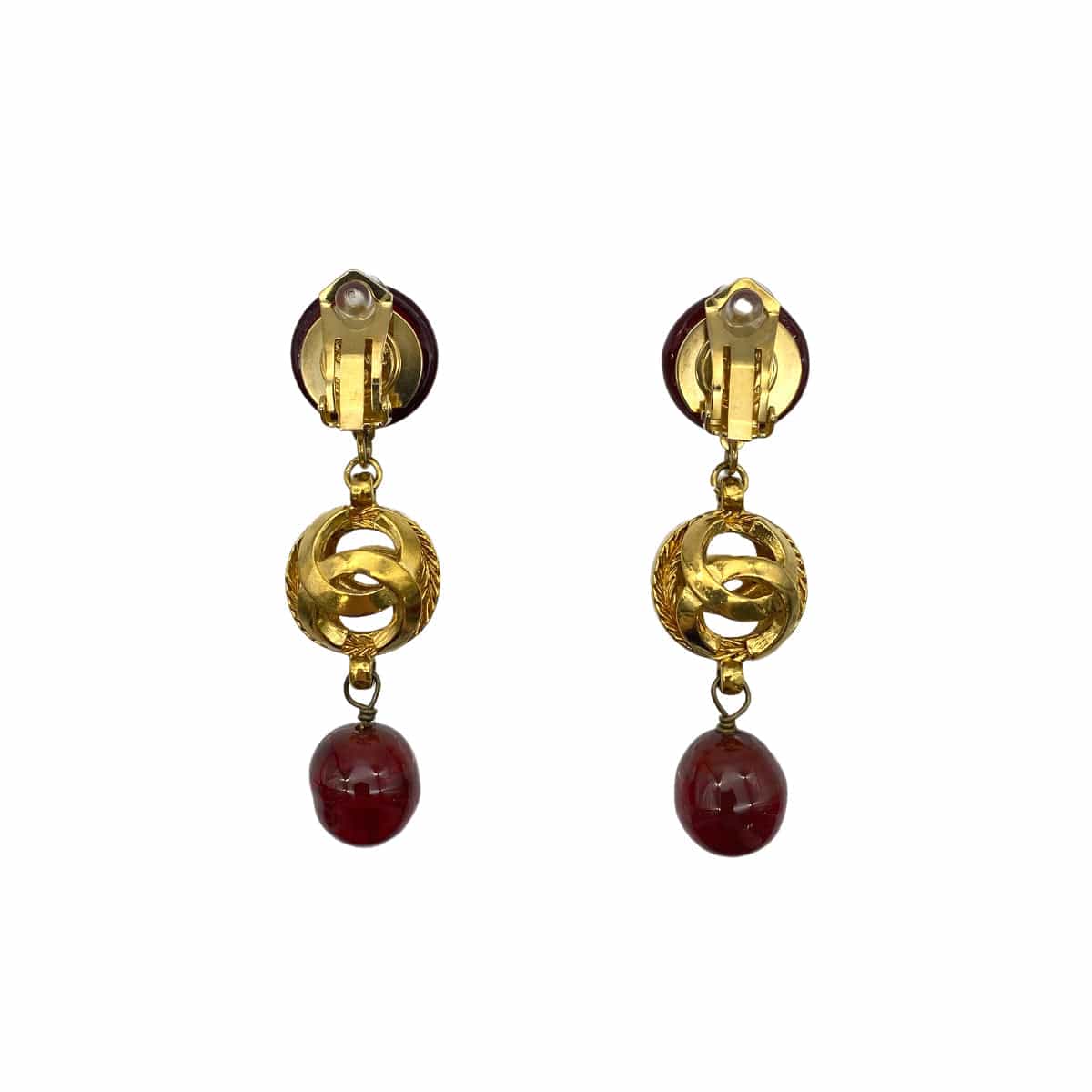 Luxury Promise Japan CHANEL VINTAGE EARRINGS COCOMARK COLOR STONE SWING ACCESSORY 90274876