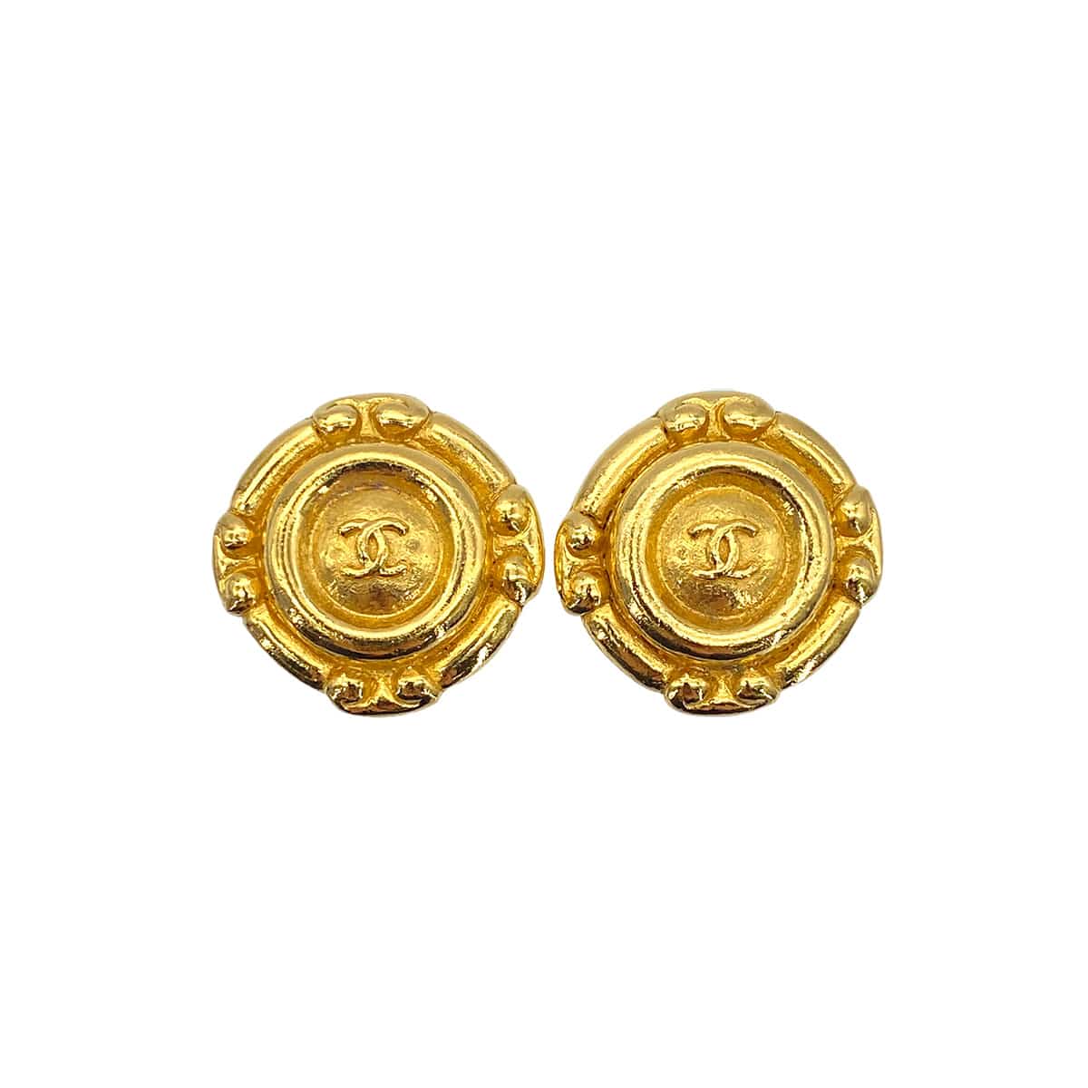 Luxury Promise Japan CHANEL VINTAGE EARRINGS COCOMARK ROUND ACCESSORY 90271879